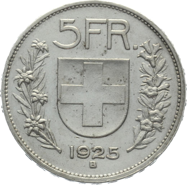 5 Franken 1925 B - Alphirte